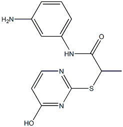 N-(3-aminophenyl)-2-[(4-hydroxypyrimidin-2-yl)sulfanyl]propanamide Struktur