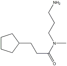 N-(3-aminopropyl)-3-cyclopentyl-N-methylpropanamide Struktur