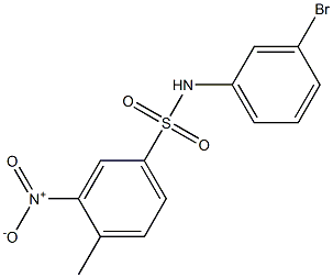 N-(3-bromophenyl)-4-methyl-3-nitrobenzene-1-sulfonamide Struktur