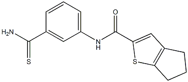 N-(3-carbamothioylphenyl)-4H,5H,6H-cyclopenta[b]thiophene-2-carboxamide Struktur