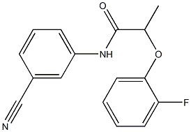 N-(3-cyanophenyl)-2-(2-fluorophenoxy)propanamide Struktur