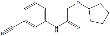 N-(3-cyanophenyl)-2-(cyclopentyloxy)acetamide Struktur