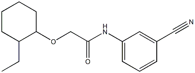 N-(3-cyanophenyl)-2-[(2-ethylcyclohexyl)oxy]acetamide Struktur