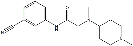 N-(3-cyanophenyl)-2-[methyl(1-methylpiperidin-4-yl)amino]acetamide Struktur