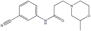 N-(3-cyanophenyl)-3-(2-methylmorpholin-4-yl)propanamide Struktur