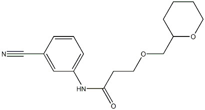 N-(3-cyanophenyl)-3-(oxan-2-ylmethoxy)propanamide Struktur