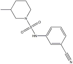 N-(3-cyanophenyl)-3-methylpiperidine-1-sulfonamide Struktur