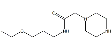 N-(3-ethoxypropyl)-2-(piperazin-1-yl)propanamide Struktur