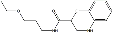 N-(3-ethoxypropyl)-3,4-dihydro-2H-1,4-benzoxazine-2-carboxamide Struktur