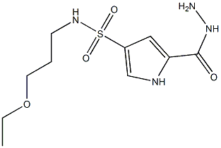 N-(3-ethoxypropyl)-5-(hydrazinocarbonyl)-1H-pyrrole-3-sulfonamide Struktur