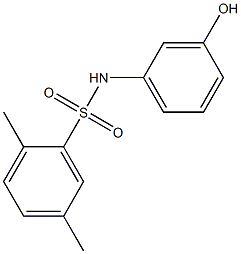 N-(3-hydroxyphenyl)-2,5-dimethylbenzene-1-sulfonamide Struktur