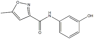 N-(3-hydroxyphenyl)-5-methyl-1,2-oxazole-3-carboxamide Struktur