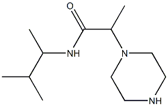 N-(3-methylbutan-2-yl)-2-(piperazin-1-yl)propanamide Struktur