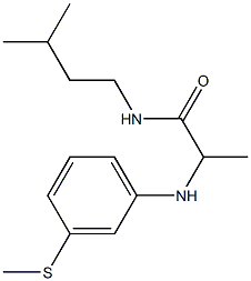 N-(3-methylbutyl)-2-{[3-(methylsulfanyl)phenyl]amino}propanamide Struktur