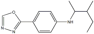 N-(3-methylpentan-2-yl)-4-(1,3,4-oxadiazol-2-yl)aniline Struktur