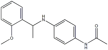 N-(4-{[1-(2-methoxyphenyl)ethyl]amino}phenyl)acetamide Struktur