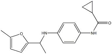 N-(4-{[1-(5-methylfuran-2-yl)ethyl]amino}phenyl)cyclopropanecarboxamide Struktur