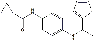 N-(4-{[1-(thiophen-2-yl)ethyl]amino}phenyl)cyclopropanecarboxamide Struktur