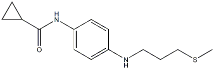 N-(4-{[3-(methylsulfanyl)propyl]amino}phenyl)cyclopropanecarboxamide Struktur