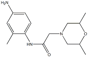 N-(4-amino-2-methylphenyl)-2-(2,6-dimethylmorpholin-4-yl)acetamide Struktur