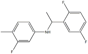 N-[1-(2,5-difluorophenyl)ethyl]-3-fluoro-4-methylaniline Struktur