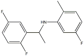 N-[1-(2,5-difluorophenyl)ethyl]-5-fluoro-2-methylaniline Struktur