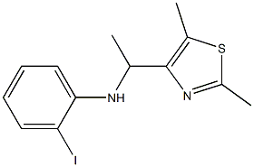 N-[1-(2,5-dimethyl-1,3-thiazol-4-yl)ethyl]-2-iodoaniline Struktur