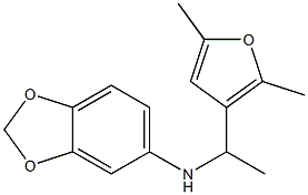 N-[1-(2,5-dimethylfuran-3-yl)ethyl]-2H-1,3-benzodioxol-5-amine Struktur