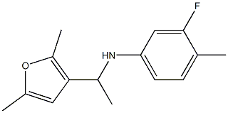 N-[1-(2,5-dimethylfuran-3-yl)ethyl]-3-fluoro-4-methylaniline Struktur