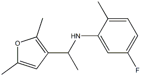 N-[1-(2,5-dimethylfuran-3-yl)ethyl]-5-fluoro-2-methylaniline Struktur