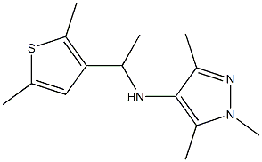 N-[1-(2,5-dimethylthiophen-3-yl)ethyl]-1,3,5-trimethyl-1H-pyrazol-4-amine Struktur