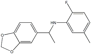 N-[1-(2H-1,3-benzodioxol-5-yl)ethyl]-2-fluoro-5-methylaniline Struktur