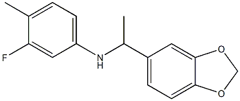 N-[1-(2H-1,3-benzodioxol-5-yl)ethyl]-3-fluoro-4-methylaniline Struktur