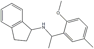 N-[1-(2-methoxy-5-methylphenyl)ethyl]-2,3-dihydro-1H-inden-1-amine Struktur