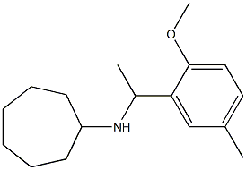 N-[1-(2-methoxy-5-methylphenyl)ethyl]cycloheptanamine Struktur