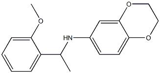 N-[1-(2-methoxyphenyl)ethyl]-2,3-dihydro-1,4-benzodioxin-6-amine Struktur