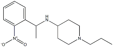 N-[1-(2-nitrophenyl)ethyl]-1-propylpiperidin-4-amine Struktur