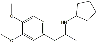 N-[1-(3,4-dimethoxyphenyl)propan-2-yl]cyclopentanamine Struktur