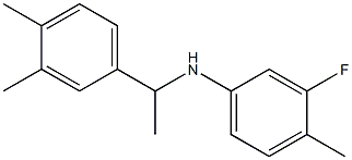 N-[1-(3,4-dimethylphenyl)ethyl]-3-fluoro-4-methylaniline Struktur