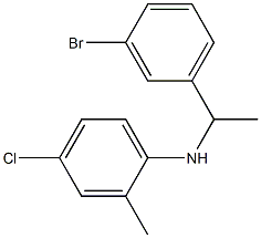 N-[1-(3-bromophenyl)ethyl]-4-chloro-2-methylaniline Struktur