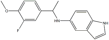 N-[1-(3-fluoro-4-methoxyphenyl)ethyl]-1H-indol-5-amine Struktur