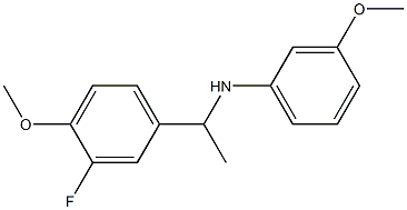 N-[1-(3-fluoro-4-methoxyphenyl)ethyl]-3-methoxyaniline Struktur