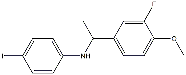 N-[1-(3-fluoro-4-methoxyphenyl)ethyl]-4-iodoaniline Struktur