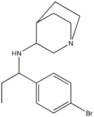 N-[1-(4-bromophenyl)propyl]-1-azabicyclo[2.2.2]octan-3-amine Struktur