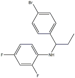 N-[1-(4-bromophenyl)propyl]-2,4-difluoroaniline Struktur