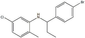 N-[1-(4-bromophenyl)propyl]-5-chloro-2-methylaniline Struktur