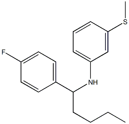 N-[1-(4-fluorophenyl)pentyl]-3-(methylsulfanyl)aniline Struktur