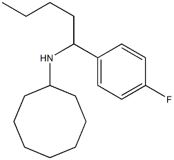 N-[1-(4-fluorophenyl)pentyl]cyclooctanamine Struktur