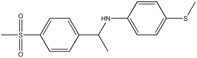 N-[1-(4-methanesulfonylphenyl)ethyl]-4-(methylsulfanyl)aniline Struktur