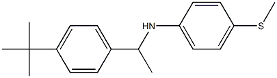 N-[1-(4-tert-butylphenyl)ethyl]-4-(methylsulfanyl)aniline Struktur